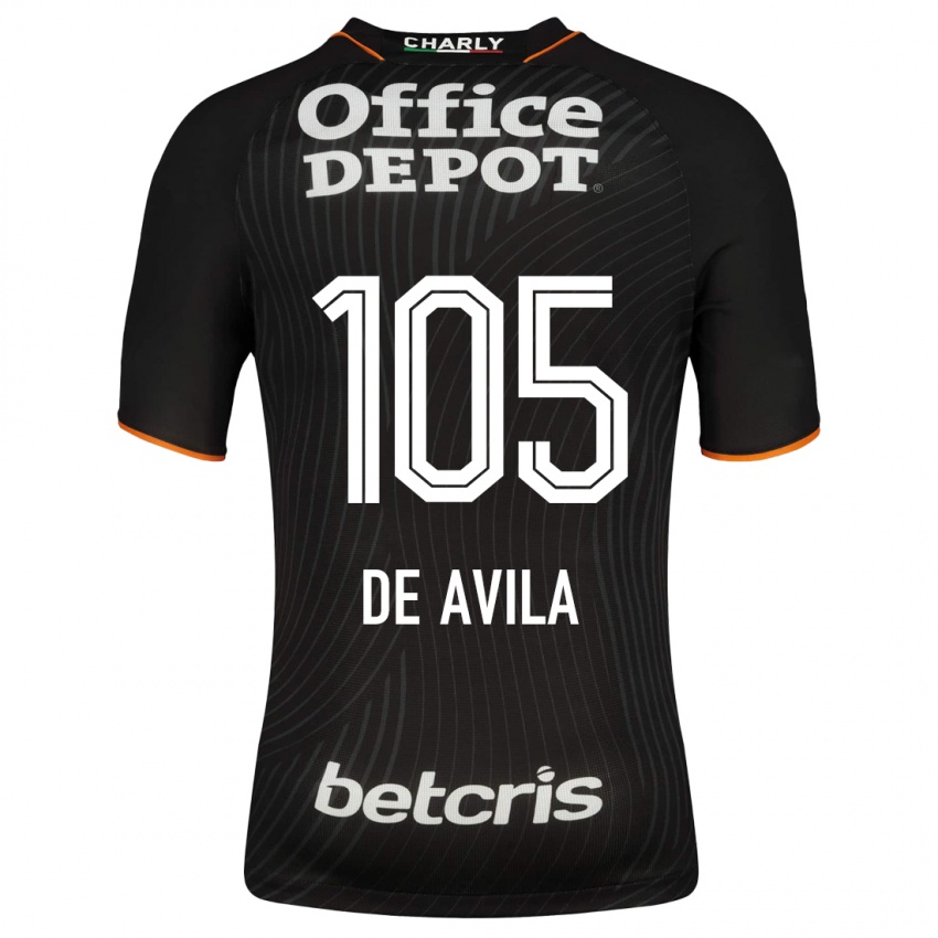Kinder José De Ávila #105 Schwarz Auswärtstrikot Trikot 2023/24 T-Shirt Österreich
