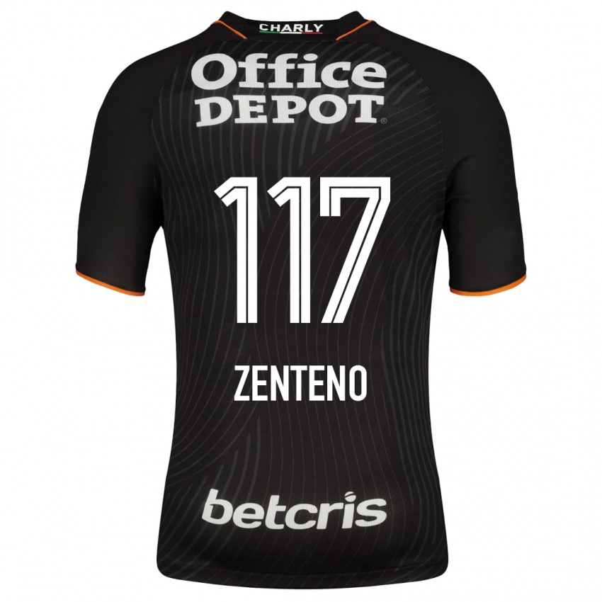 Kinder Gustavo Zenteno #117 Schwarz Auswärtstrikot Trikot 2023/24 T-Shirt Österreich