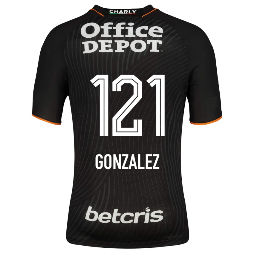Kinder Cristian González #121 Schwarz Auswärtstrikot Trikot 2023/24 T-Shirt Österreich