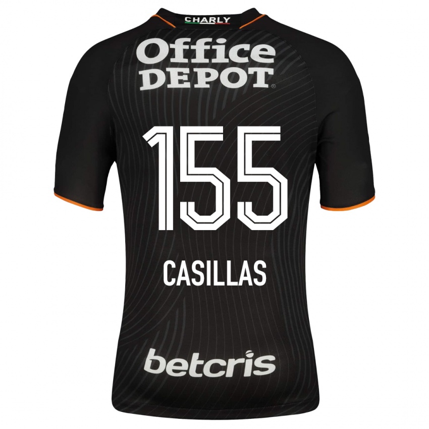Kinder Johan Casillas #155 Schwarz Auswärtstrikot Trikot 2023/24 T-Shirt Österreich