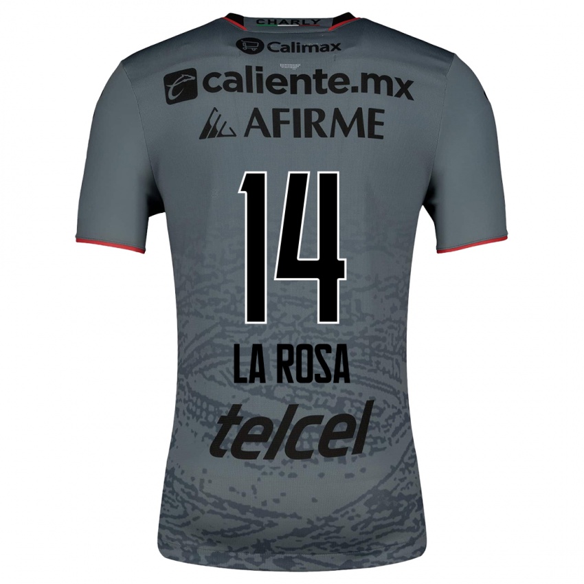 Kinder Joselyn De La Rosa #14 Grau Auswärtstrikot Trikot 2023/24 T-Shirt Österreich
