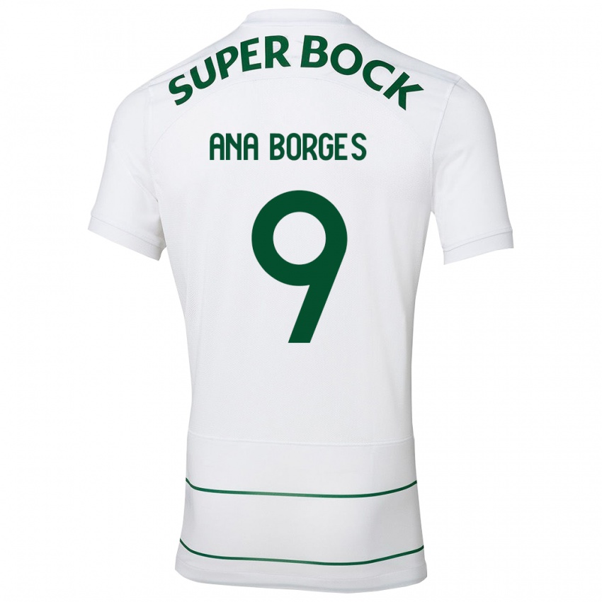 Kinder Ana Catarina Marques Borges #9 Weiß Auswärtstrikot Trikot 2023/24 T-Shirt Österreich