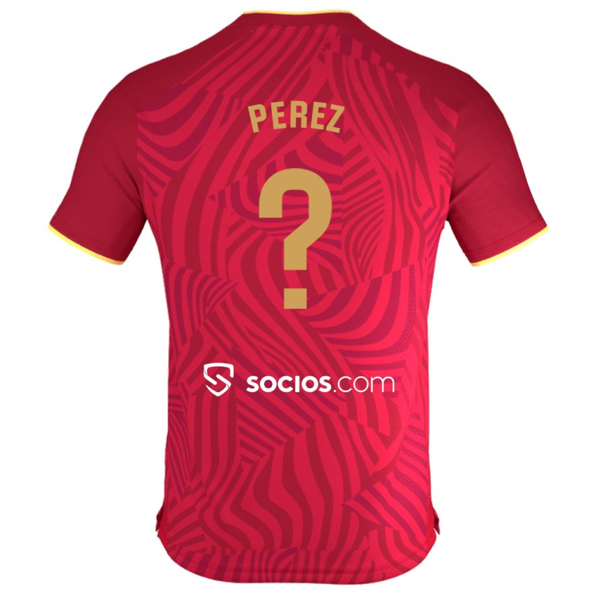 Kinder Adrián Pérez #0 Rot Auswärtstrikot Trikot 2023/24 T-Shirt Österreich