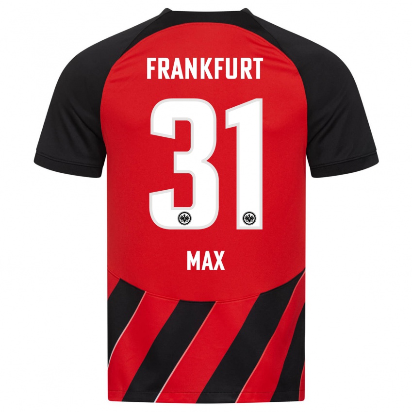 Herren Philipp Max #31 Rot Schwarz Heimtrikot Trikot 2023/24 T-Shirt Österreich