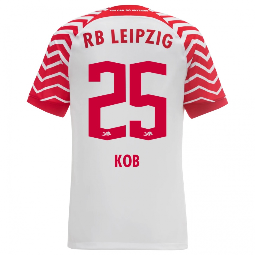 Herren Leon Koß #25 Weiß Heimtrikot Trikot 2023/24 T-Shirt Österreich