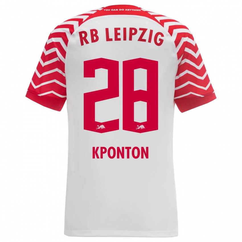 Herren Marwan Kponton #28 Weiß Heimtrikot Trikot 2023/24 T-Shirt Österreich