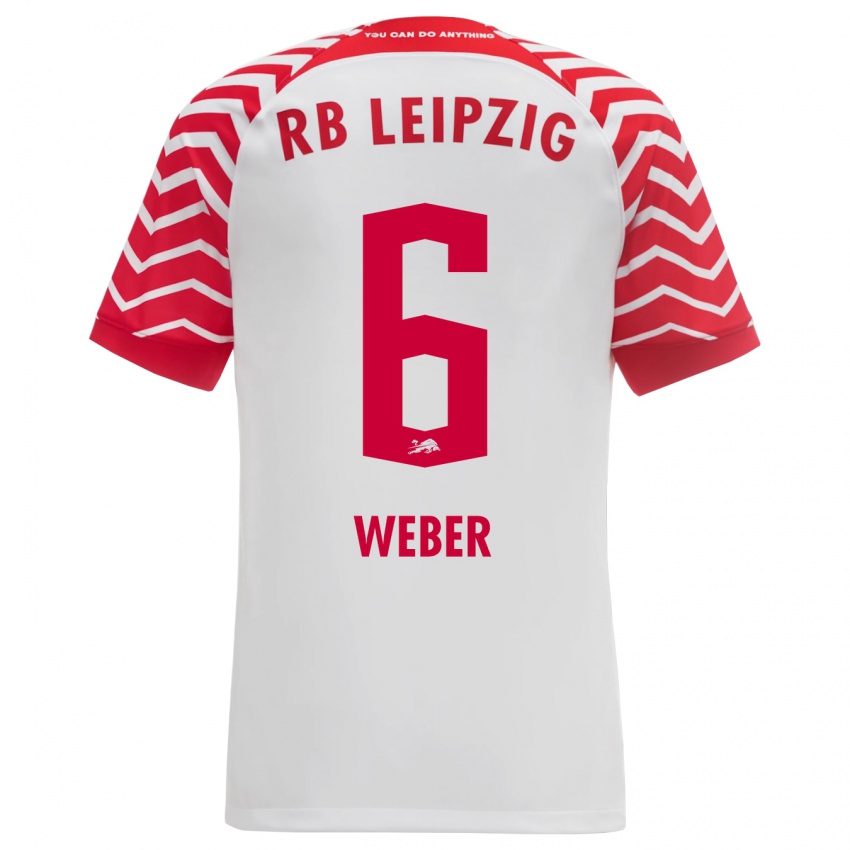 Herren Samuel Weber #6 Weiß Heimtrikot Trikot 2023/24 T-Shirt Österreich