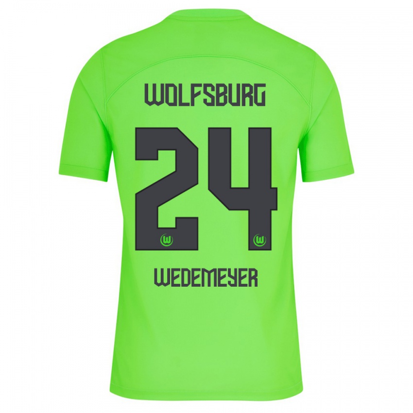Herren Joelle Wedemeyer #24 Grün Heimtrikot Trikot 2023/24 T-Shirt Österreich