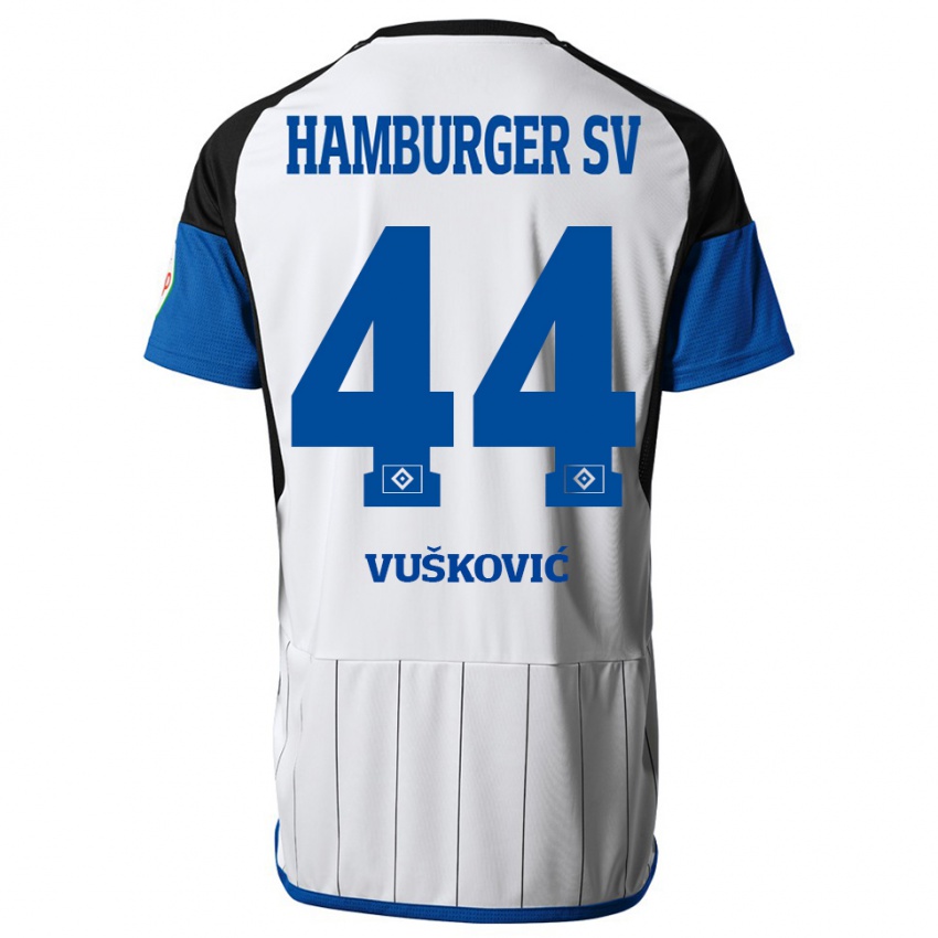 Herren Mario Vuskovic #44 Weiß Heimtrikot Trikot 2023/24 T-Shirt Österreich