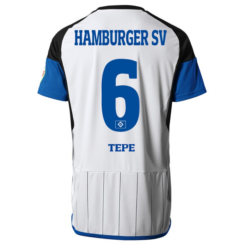 Herren Niklas Tepe #6 Weiß Heimtrikot Trikot 2023/24 T-Shirt Österreich