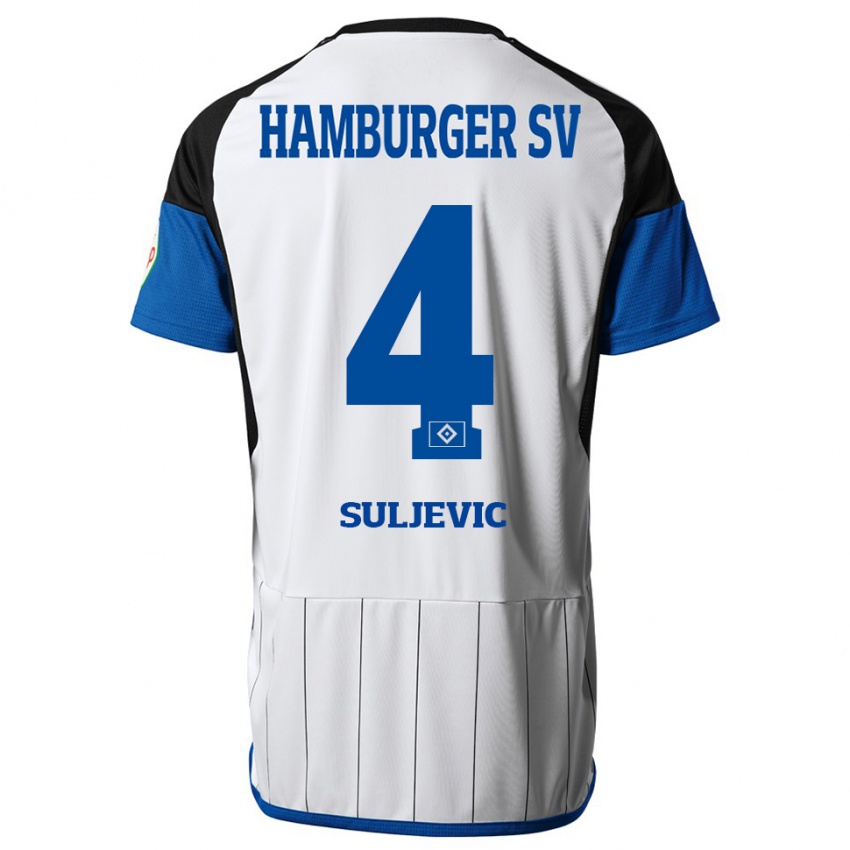 Herren Almin Suljevic #4 Weiß Heimtrikot Trikot 2023/24 T-Shirt Österreich