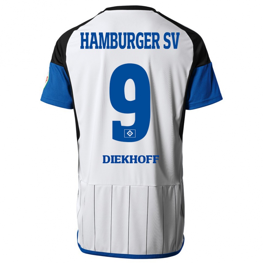 Herren Henrike Diekhoff #9 Weiß Heimtrikot Trikot 2023/24 T-Shirt Österreich