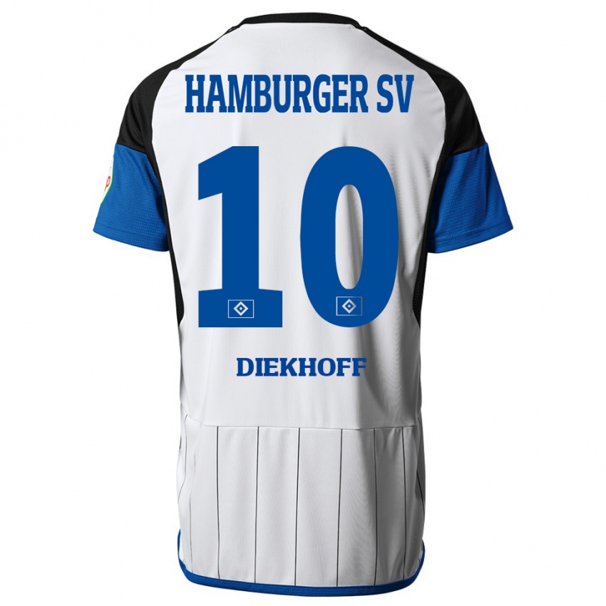 Herren Hannah Diekhoff #10 Weiß Heimtrikot Trikot 2023/24 T-Shirt Österreich