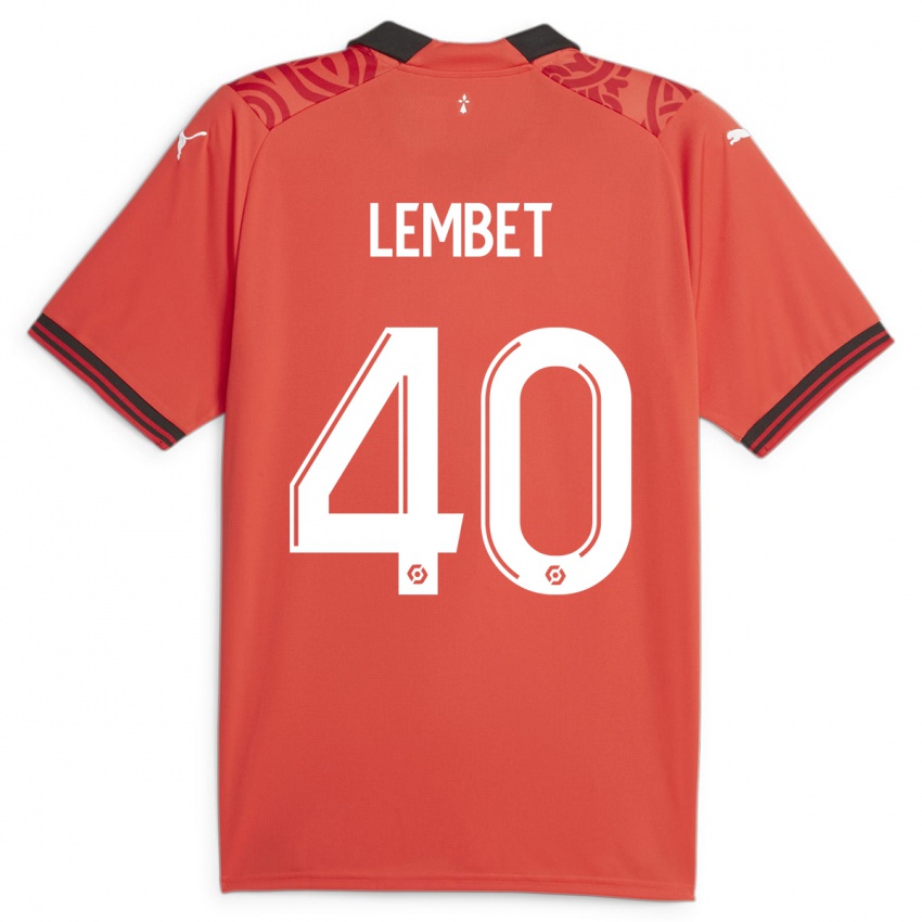 Herren Geoffrey Lembet #40 Rot Heimtrikot Trikot 2023/24 T-Shirt Österreich