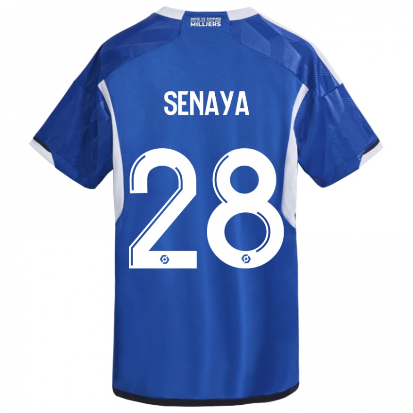 Herren Marvin Senaya #28 Blau Heimtrikot Trikot 2023/24 T-Shirt Österreich