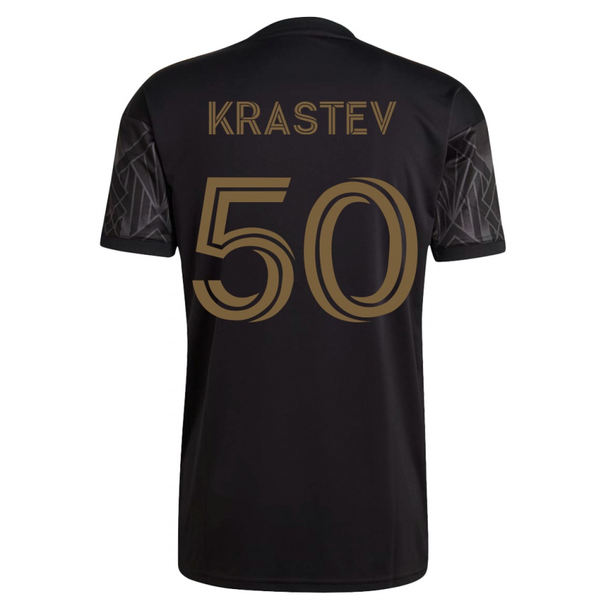 Herren Filip Krastev #50 Schwarz Heimtrikot Trikot 2023/24 T-Shirt Österreich