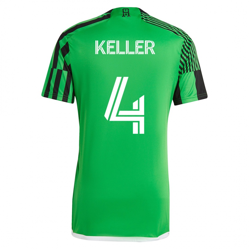 Herren Kipp Keller #4 Grün Schwarz Heimtrikot Trikot 2023/24 T-Shirt Österreich