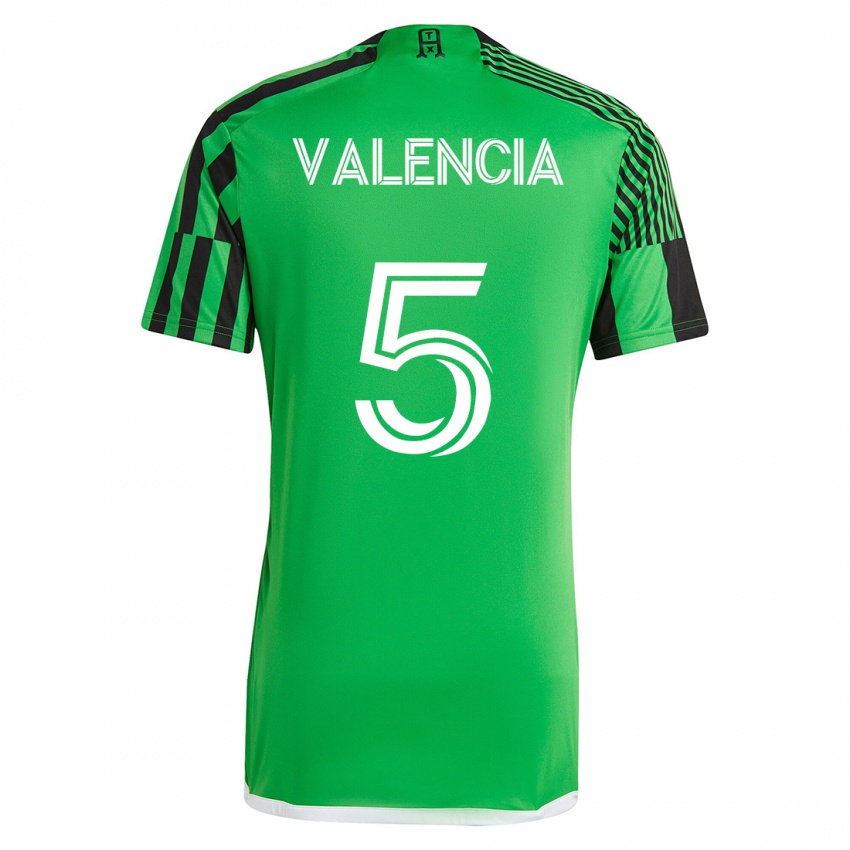 Herren Jhojan Valencia #5 Grün Schwarz Heimtrikot Trikot 2023/24 T-Shirt Österreich
