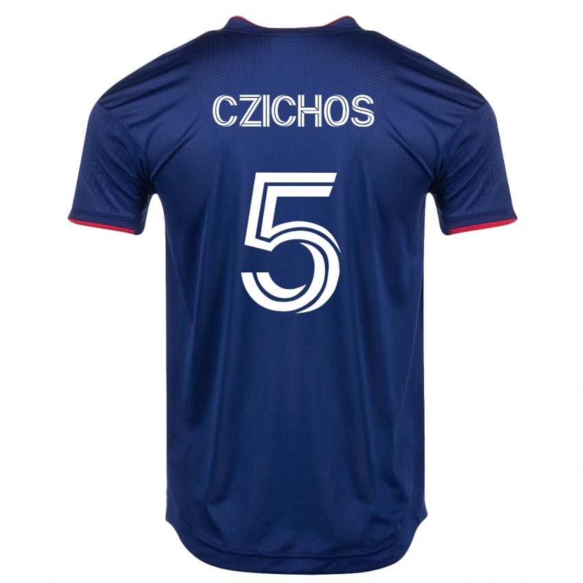 Herren Rafael Czichos #5 Marine Heimtrikot Trikot 2023/24 T-Shirt Österreich