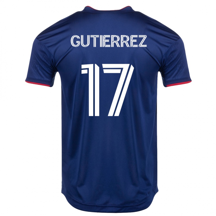 Herren Brian Gutiérrez #17 Marine Heimtrikot Trikot 2023/24 T-Shirt Österreich