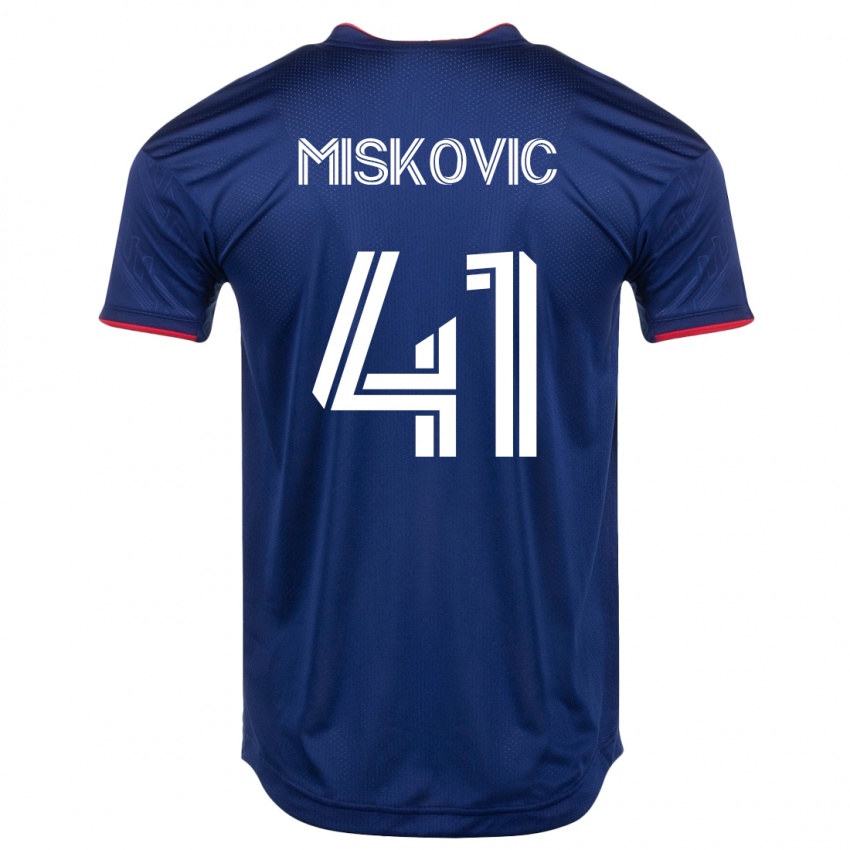 Herren Mihajlo Miskovic #41 Marine Heimtrikot Trikot 2023/24 T-Shirt Österreich