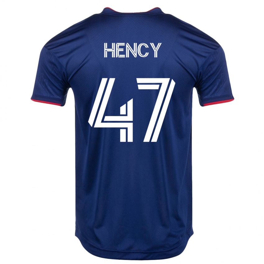Herren Billy Hency #47 Marine Heimtrikot Trikot 2023/24 T-Shirt Österreich