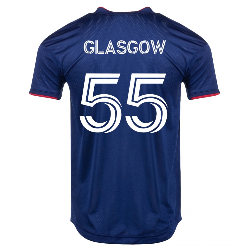 Herren Omari Glasgow #55 Marine Heimtrikot Trikot 2023/24 T-Shirt Österreich