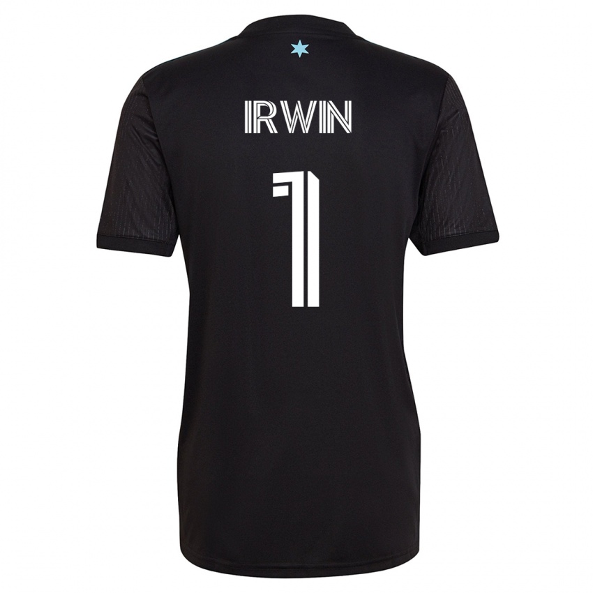 Herren Clint Irwin #1 Schwarz Heimtrikot Trikot 2023/24 T-Shirt Österreich