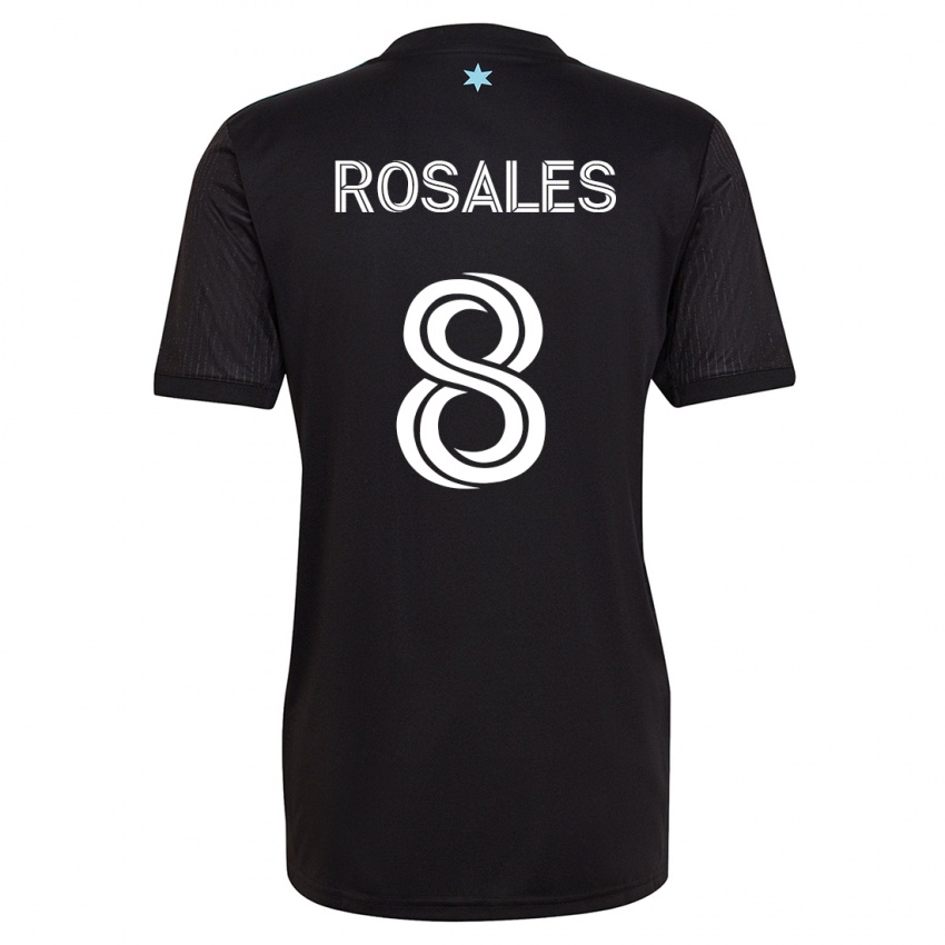 Herren Joseph Rosales #8 Schwarz Heimtrikot Trikot 2023/24 T-Shirt Österreich