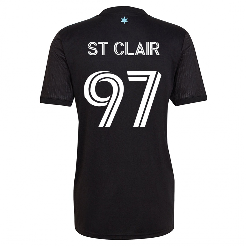 Herren Dayne St. Clair #97 Schwarz Heimtrikot Trikot 2023/24 T-Shirt Österreich