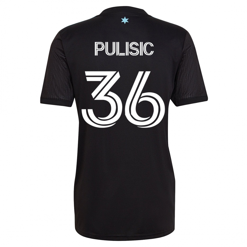 Herren Will Pulisic #36 Schwarz Heimtrikot Trikot 2023/24 T-Shirt Österreich