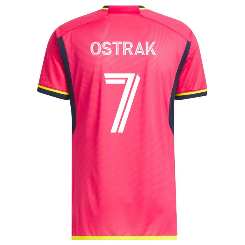 Herren Tomás Ostrák #7 Rosa Heimtrikot Trikot 2023/24 T-Shirt Österreich