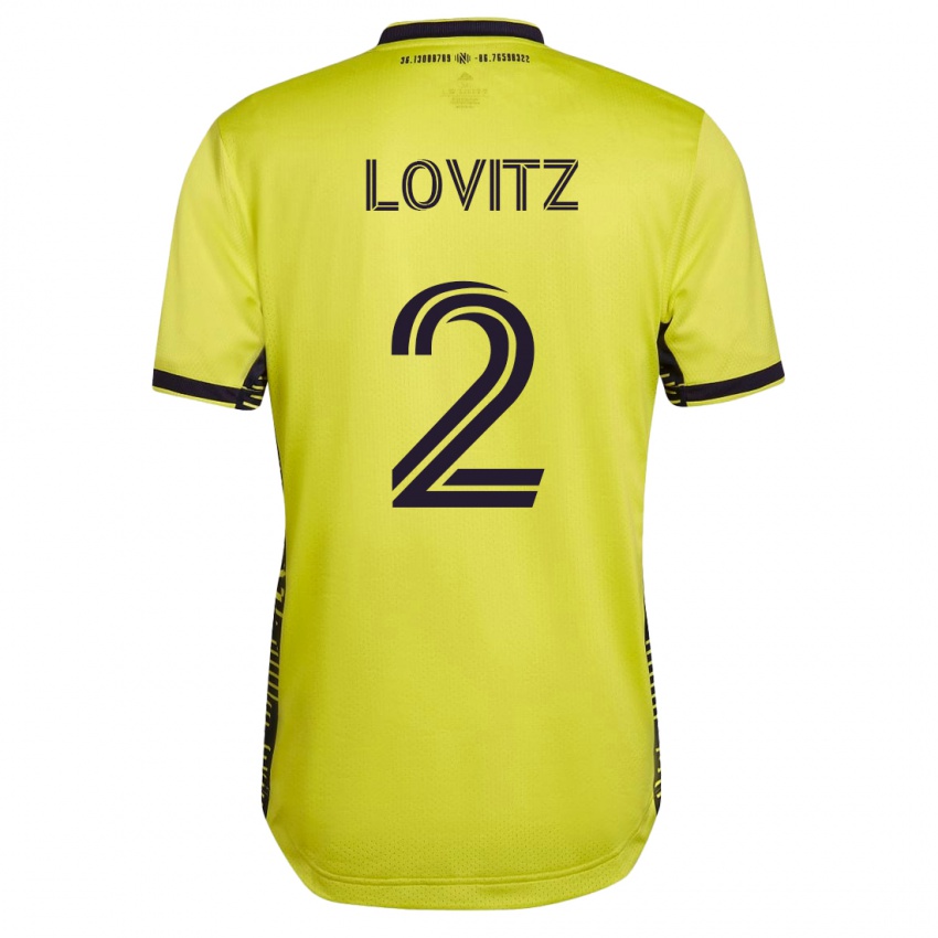 Herren Daniel Lovitz #2 Gelb Heimtrikot Trikot 2023/24 T-Shirt Österreich