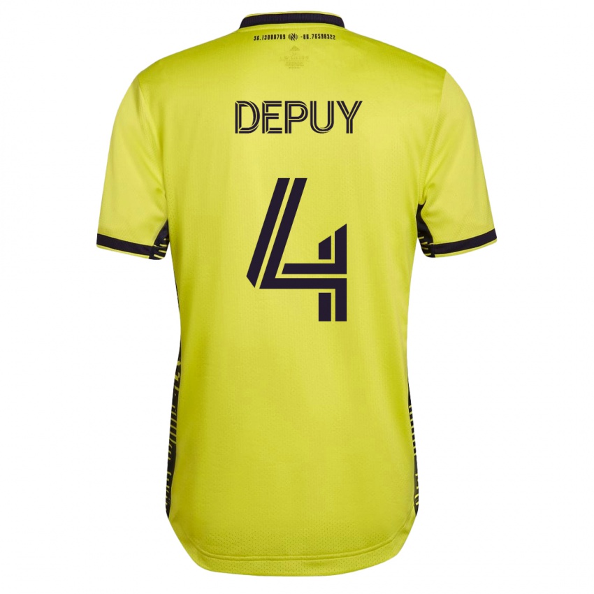 Herren Nick Depuy #4 Gelb Heimtrikot Trikot 2023/24 T-Shirt Österreich