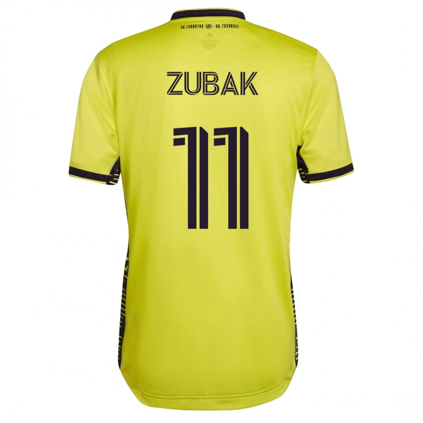Herren Ethan Zubak #11 Gelb Heimtrikot Trikot 2023/24 T-Shirt Österreich