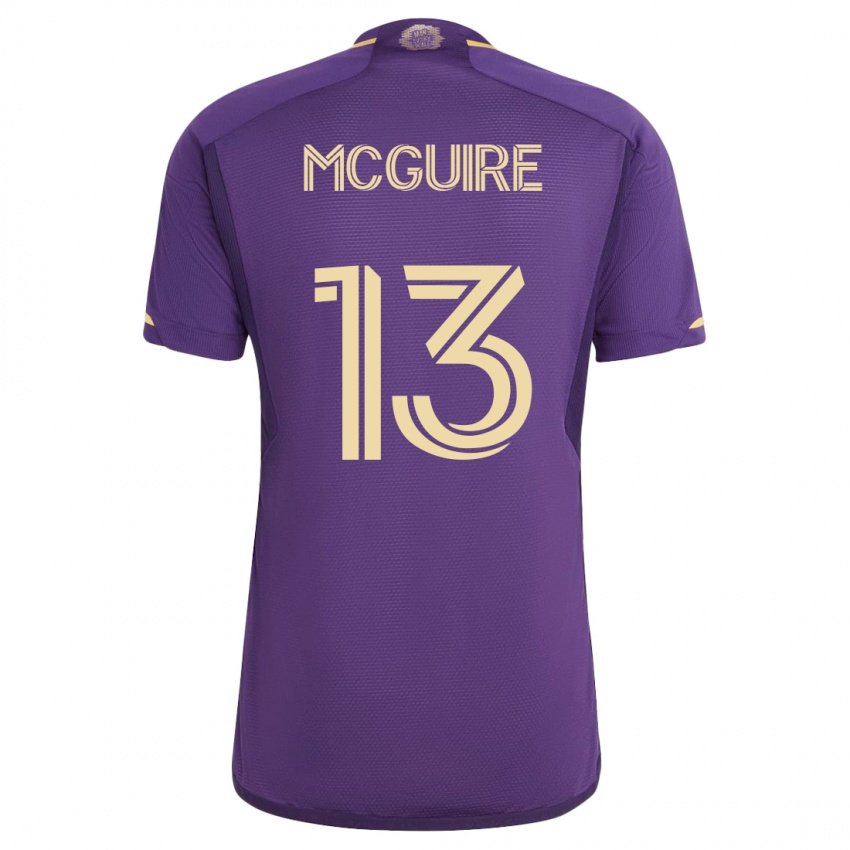 Herren Duncan Mcguire #13 Violett Heimtrikot Trikot 2023/24 T-Shirt Österreich