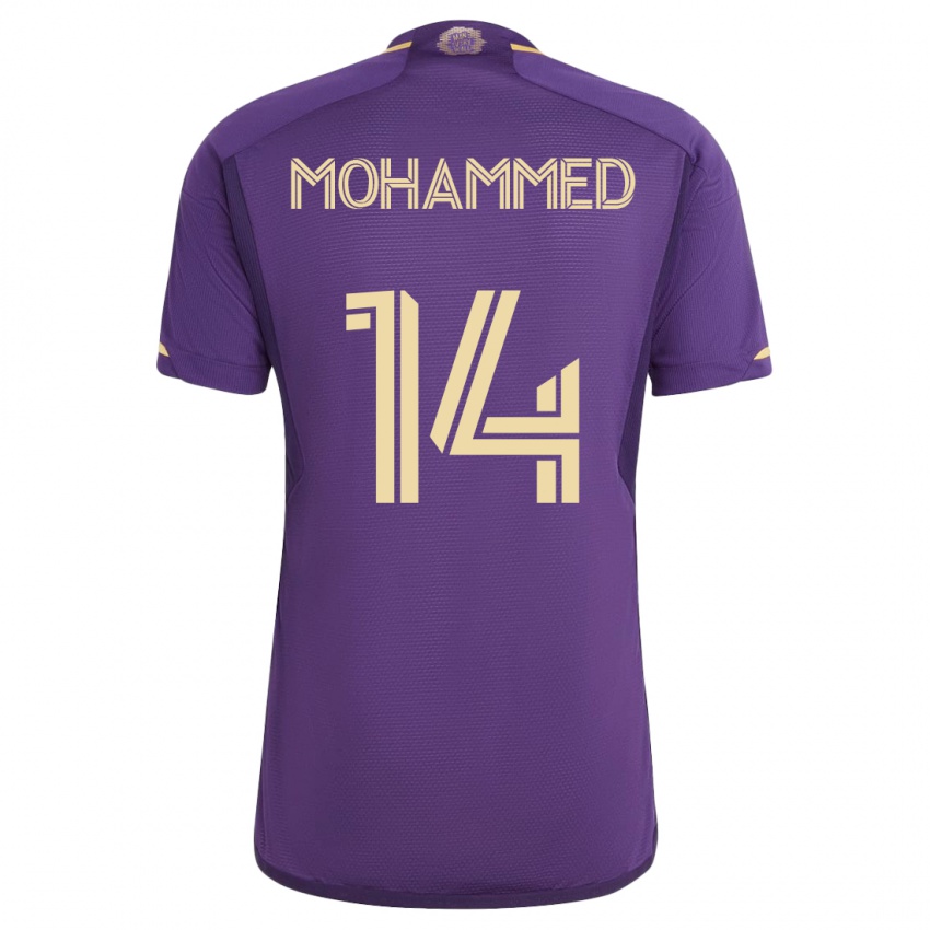 Herren Shak Mohammed #14 Violett Heimtrikot Trikot 2023/24 T-Shirt Österreich