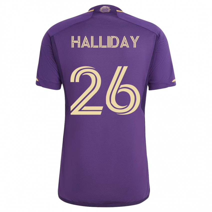 Herren Michael Halliday #26 Violett Heimtrikot Trikot 2023/24 T-Shirt Österreich