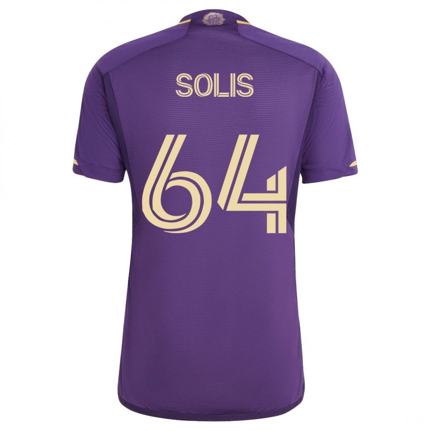 Herren Jhon Solís #64 Violett Heimtrikot Trikot 2023/24 T-Shirt Österreich