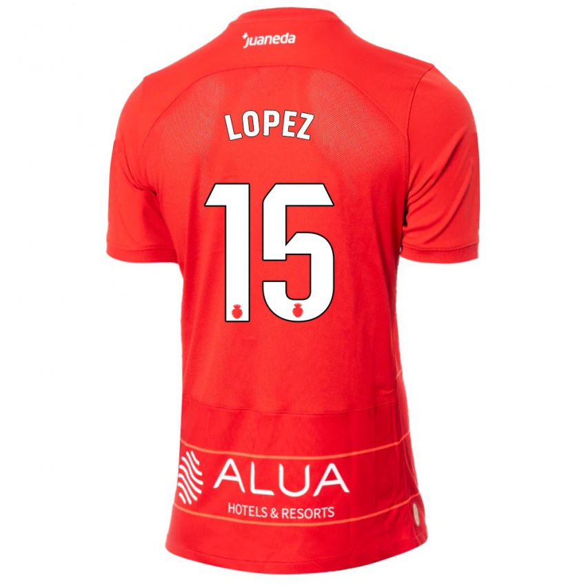 Herren Marc López #15 Rot Heimtrikot Trikot 2023/24 T-Shirt Österreich