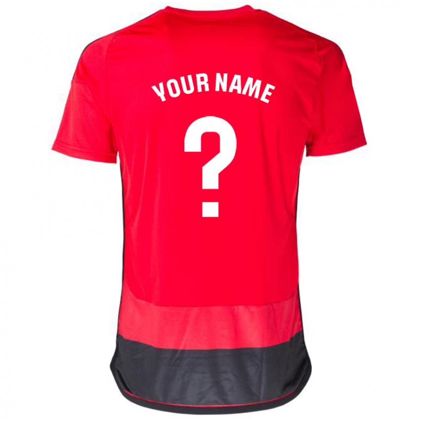 Herren Ihren Namen #0 Rot Schwarz Heimtrikot Trikot 2023/24 T-Shirt Österreich
