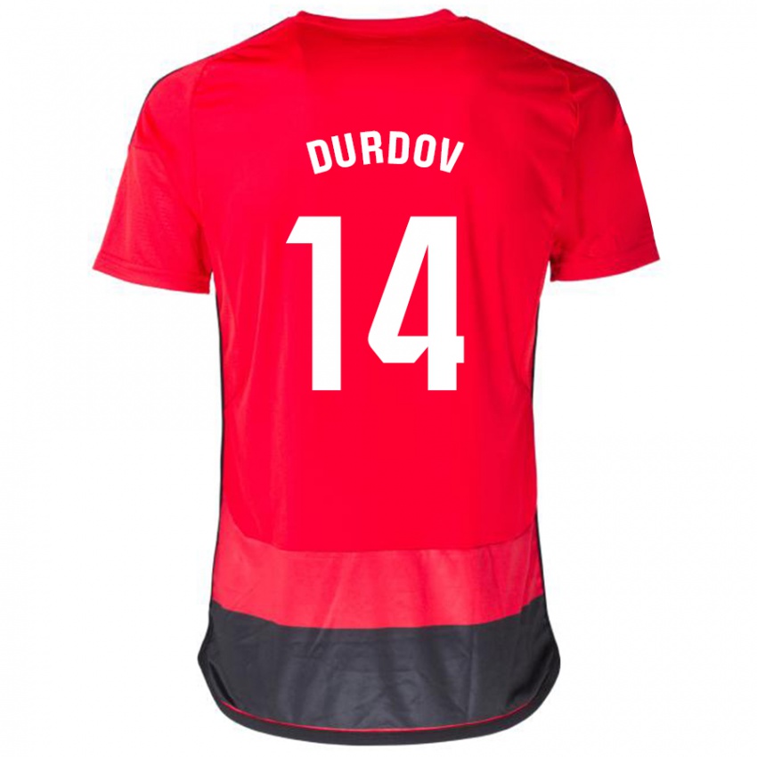 Herren Ivan Durdov #14 Rot Schwarz Heimtrikot Trikot 2023/24 T-Shirt Österreich