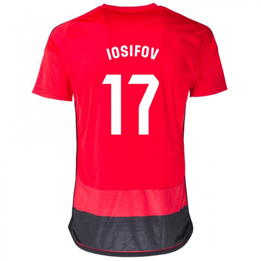 Herren Nikita Iosifov #17 Rot Schwarz Heimtrikot Trikot 2023/24 T-Shirt Österreich