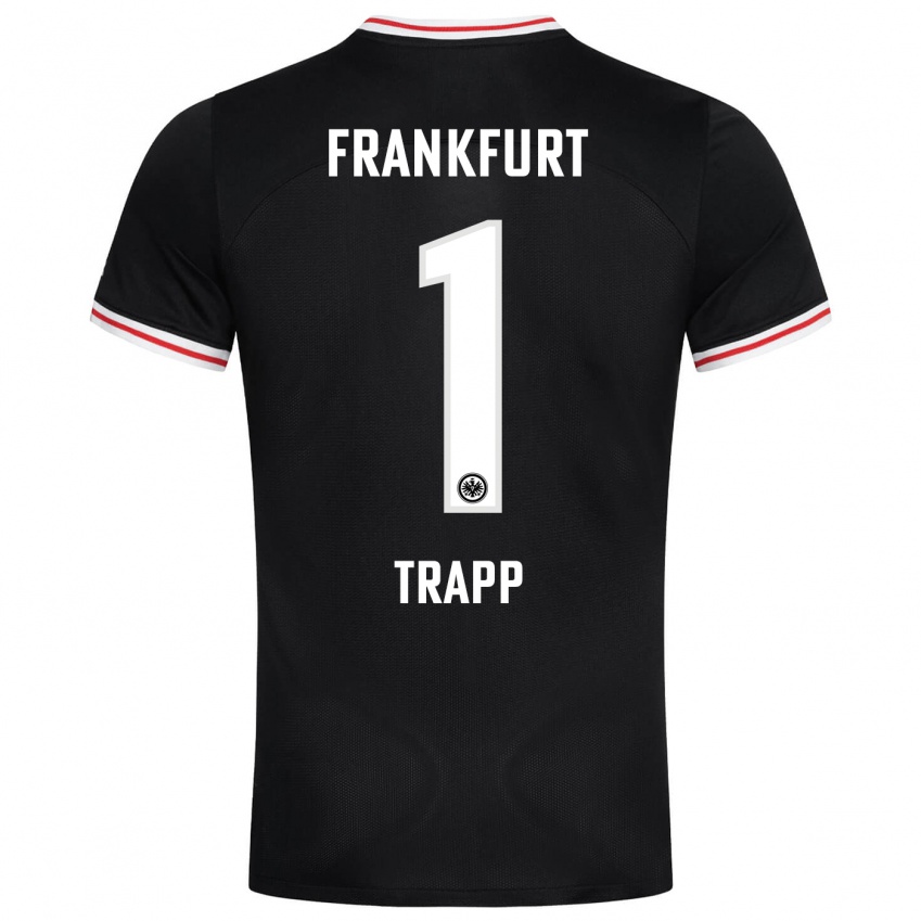 Herren Kevin Trapp #1 Schwarz Auswärtstrikot Trikot 2023/24 T-Shirt Österreich