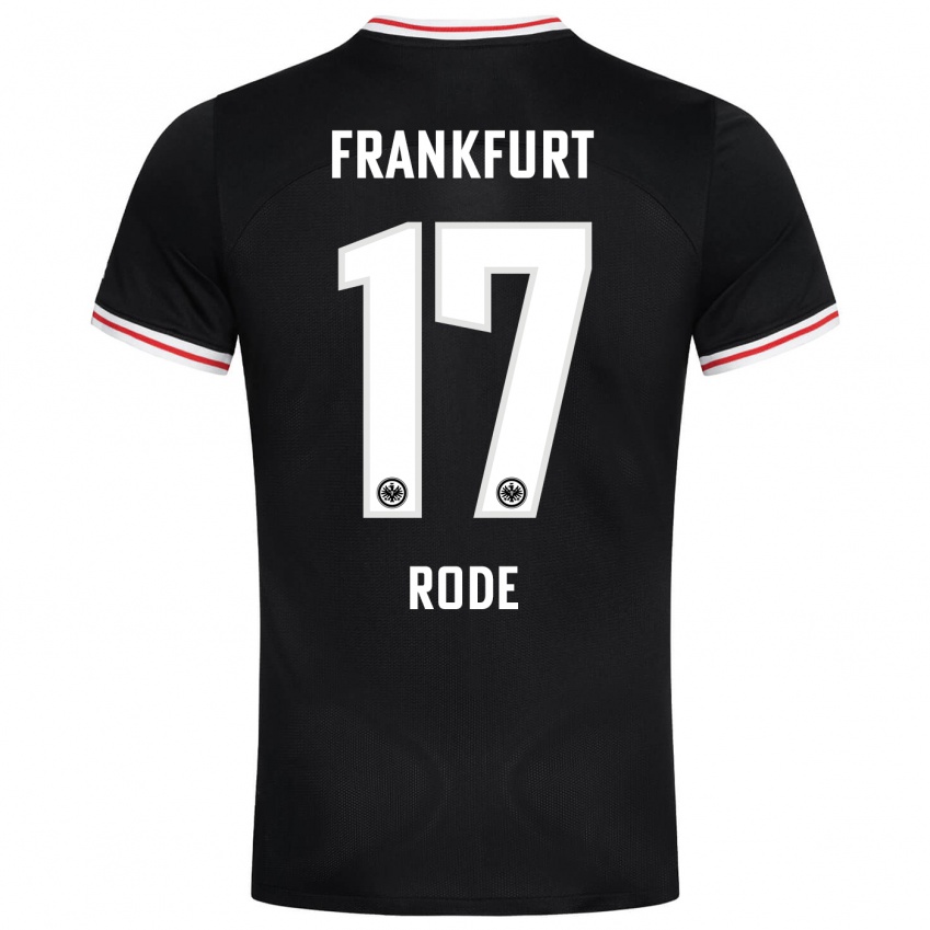 Herren Sebastian Rode #17 Schwarz Auswärtstrikot Trikot 2023/24 T-Shirt Österreich