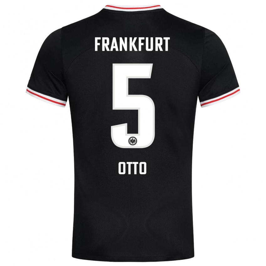 Herren Fynn Otto #5 Schwarz Auswärtstrikot Trikot 2023/24 T-Shirt Österreich