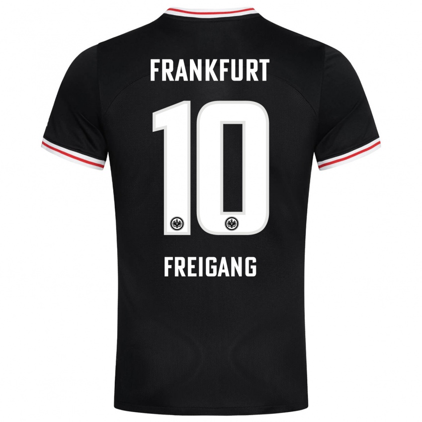 Herren Laura Freigang #10 Schwarz Auswärtstrikot Trikot 2023/24 T-Shirt Österreich