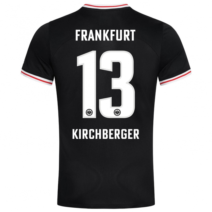 Herren Virginia Kirchberger #13 Schwarz Auswärtstrikot Trikot 2023/24 T-Shirt Österreich