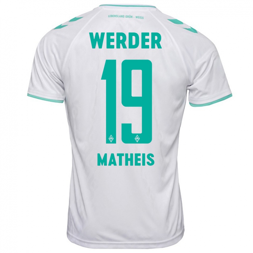 Herren Saskia Matheis #19 Weiß Auswärtstrikot Trikot 2023/24 T-Shirt Österreich