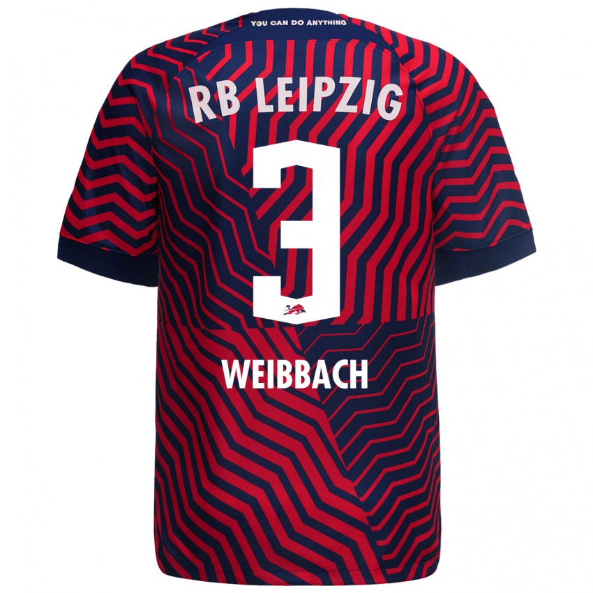 Herren Noah Weißbach #3 Blau Rot Auswärtstrikot Trikot 2023/24 T-Shirt Österreich